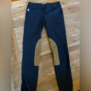 The Tailored Sportsman Breeches Navy Knee Patch